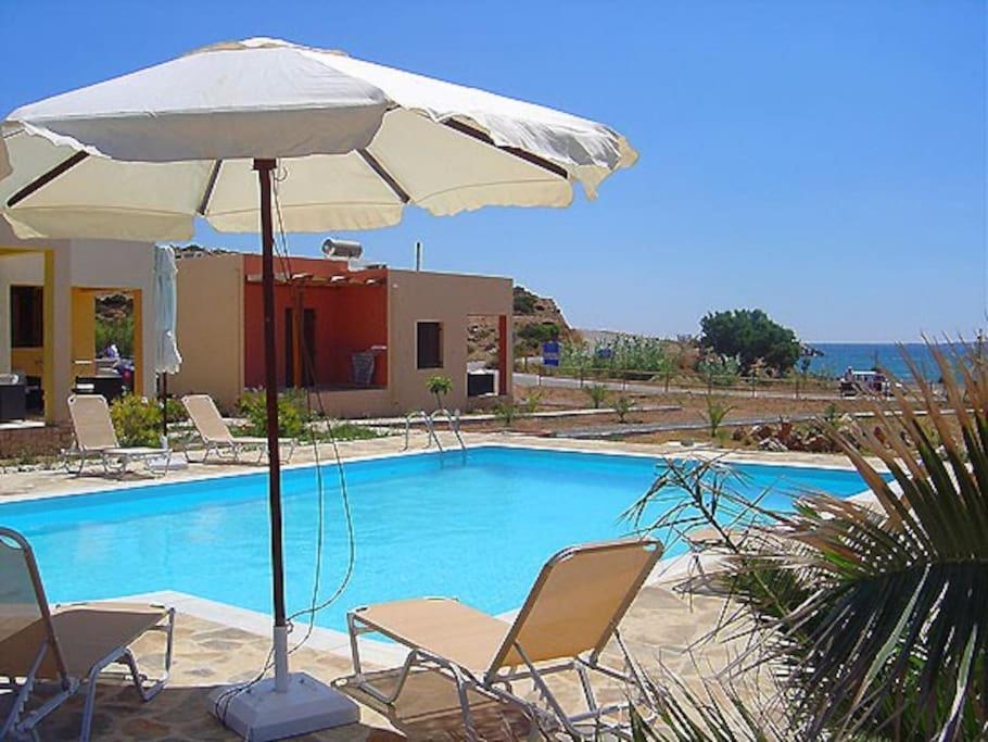 Studio At Beautiful Beach Kouremenos Apartment Anevato Luaran gambar